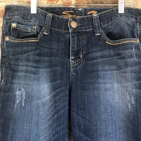 Seven7 Blue Flare Jeans - Picture 4 of 13